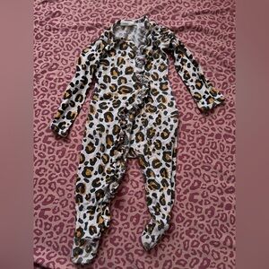 Chic Leopard Print Kids Footie